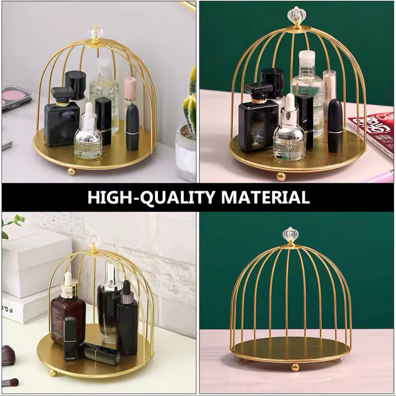 Cosmetics Organizer-Pet Cage Shaped